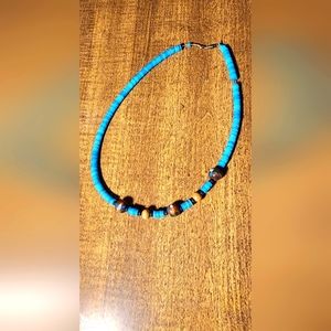 Beaded blue necklace